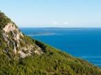Panoramic view of Mountains and sea from Lubenice in Cres - Croatia