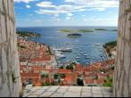 Spectacular view of the Old Town of Hvar, Croatia
