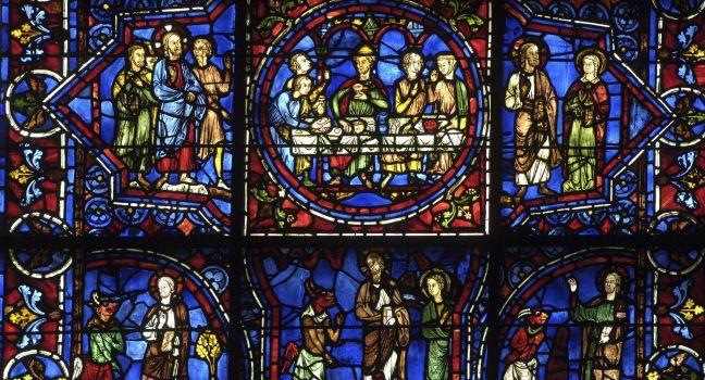 France, cathedral of Chartres, stained glass window; 