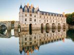 The Chateau de Chenonceau, France. This castle is located near the small village of Chenonceaux in the Loire Valley, was built in the 15-16 centuries and is a tourist attraction.; 
