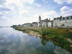 Fishermen on the beach, Saumur Maine-et-Loire, France; 