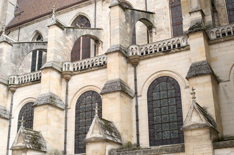 Sens (Yonne, Burgundy, France) - Exterior of the Saint-Etienne cathedral, in gothic style