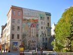 Quebec Fresco near Place Royale in Old Quebec City, Quebec, Canada.