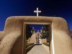 Entry to St. Francis de Asis Mission in Ranchos de taos, New Mexico;