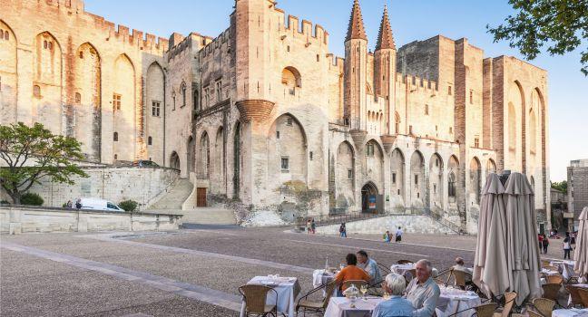 AVIGNON, FRANCE - 5 SEPTEMBER 2011: Pope palace in Avignon which became the residence of the Popes in 1309. Palace occupies an area of 2.6 acres. Sept 5, 2011 Avignon.; Shutterstock ID 107922317; Project/Title: Photo Database top 200