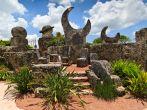 HOMESTEAD,FL-23JUNE 2014:Coral Castle to the North of the city of HOMESTEAD, Florida in June 2014. Is a stone structure created by an eccentric Latvian emigrant in the United States Edward Leedskalnin