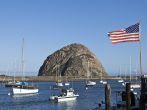 Morro Rock at Morro Bay in Central California, USA.