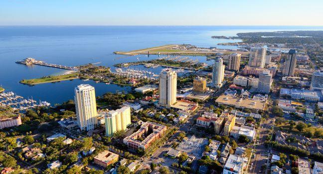 Skyline of St. Petersburg, Florida; 