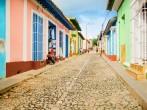 Colorful traditional houses in the colonial town of Trinidad in Cuba 