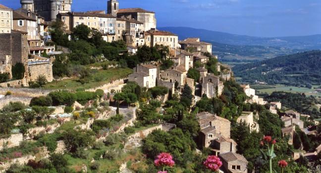 View at Gordes, the most beautiful city of the Provence,France 