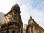 Santiago de Chile stock exchange building and financial district; 