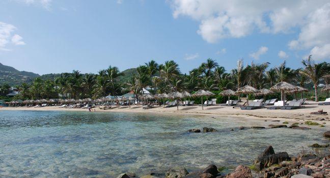 Guanahani beach in St Barts FWI Caribbean