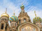 The Church of the Savior on Spilled Blood, one of the main sights of St. Petersburg, Russia. This Church was built on the site where Tsar Alexander II was assassinated and was dedicated in his memory.; Shutterstock ID 121665577; Project/Title: Moscow ebook