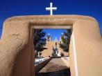 Entry to St. Francis de Asis Mission in Ranchos de taos, New Mexico.