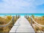 Beautiful beach at Caribbean Providenciales island in Turks and Caicos.