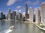 Queensland capital city Brisbane in Australia, CBD, Riverside; 