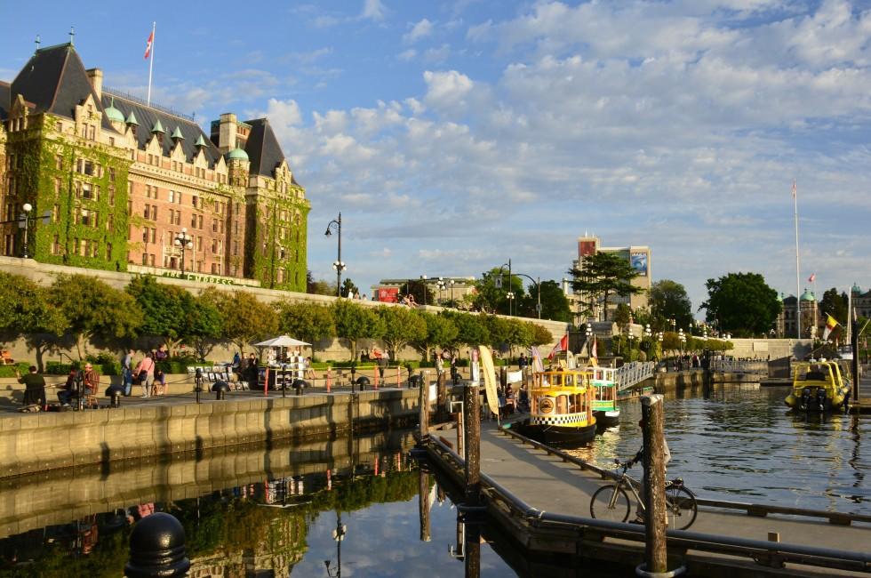 Victoria,B.C.,Canada,Circa,May,2014.The Empress hotel and the inner harbor are always a tourist destination when in Victoria.Boat festivals,blues bash are a few of many inner harbor activities yearly.; 