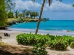 A Secluded Beach and Turquoise Sea in Barbados