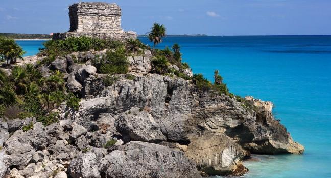 Mexico Quintana Roo Tulum Mayan Ruins - Costa Maya Yucatan peninsula; 