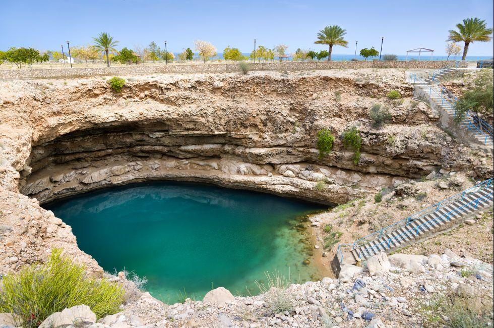 Picture of the Bimmah sinkhole in Oman.