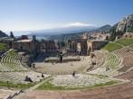 Taormina, teather. greek, roman, Etna, Sicily, Italy; Shutterstock ID 75500251; Project/Title: Fodors; Downloader: Melanie Marin