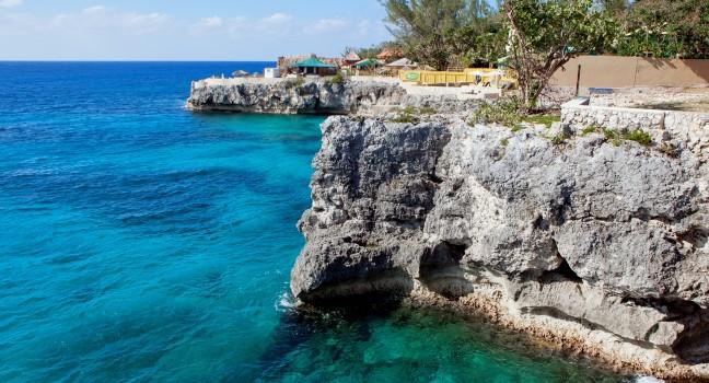 Cliffs in Negril, west Jamaica