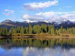 Molas lake and Needle mountains, Weminuche wilderness, Colorado, USA.