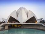 NEW DELHI, INDIA - APRIL 08: Lotus Temple on April 08, 2012, New Delhi, India.The Bahai House of Worship in New Delhi, popularly known as the Lotus Temple due to its flowerlike shape.