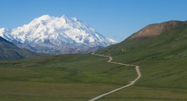 Road, Denali Mountain, Denali, Mt. McKinley, Denali National Park and Preserve, Alaska