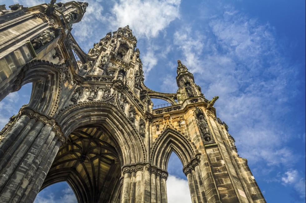 Scott Monument in sunny Edinburgh; Shutterstock ID 111710528; Project/Title: Scotland title pages; Downloader: Melanie Marin, top 200