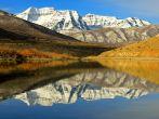 Autumn timpanogos reflection, Utah, USA.