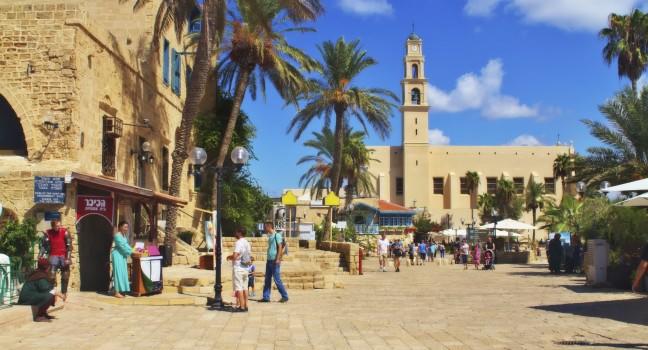 JAFFA ,ISRAEL - SEPTEMBER 28:St. Peter's Church on September 28,2013 in Jaffa.The first structure was built in 1654 in dedication to Saint Peter.The current structure was built between 1888 and 1894. ; 