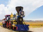 Locomotive in Utah America Golden Spike.