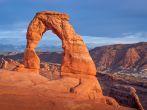The famous Delicate Arch at Arches National Park, Utah.