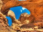 Double Arch near Moab in Arches National Park, Utah, USA.