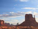 View of buttes and mesas of Monument Valley Navajo Tribal Park