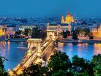 Budapest Panorama at Dusk with Chain-Bridge. Photo taken on: May 19th, 2011 