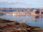 Lake Powell is a water reservoir in the USA and is located approx. 350 km northeast from Las Vegas. The only city at the lake is Page.