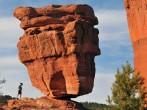 A natural geological phenomenon found at the Garden of the Gods, Colorado Springs, Colorado entitled &quot;Balanced Rock&quot;; 