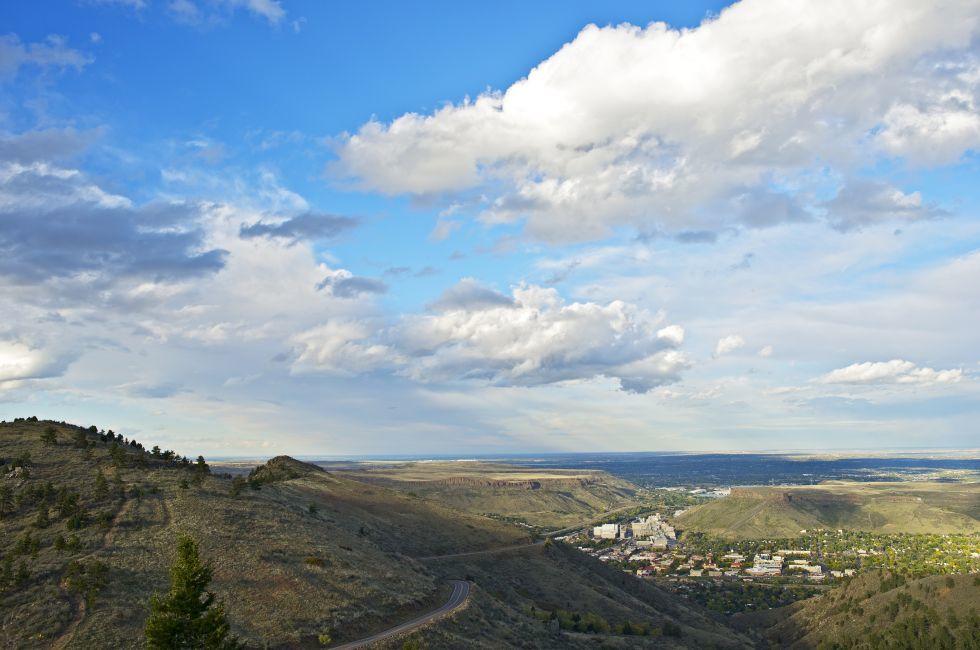 City of Golden - View From Lookout Mountain. Fall in Golden, Colorado, USA.