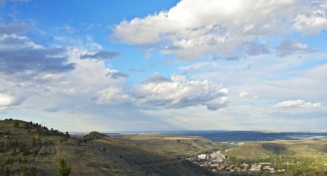 City of Golden - View From Lookout Mountain. Fall in Golden, Colorado, USA. 