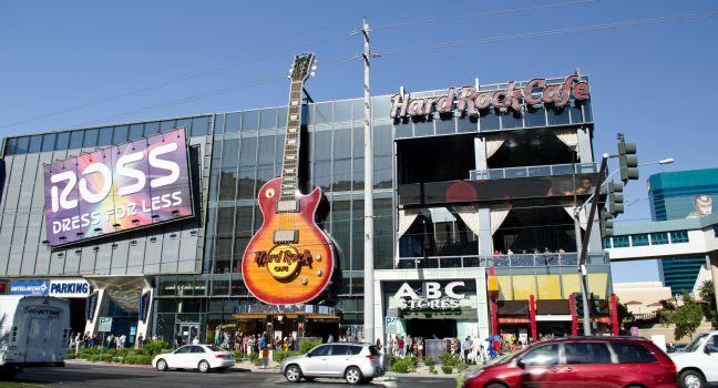 Outside the hard rock cafe in Las Vegas ,Nevada.