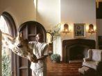 An invited guest trolls for snacks at Giraffe Manor, an elegant mansion taking overnight guests near a favorite feeding grounds for the tallest of all living land animals, Nairobie, Kenya