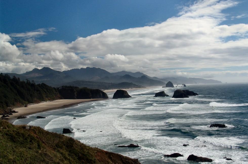 Oregon Coastline at Ecola State Park; Astoria County seat.