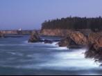 Oregon Coast near Coos Bay - Cape Arago Lighthouse - long exposure at twilight.
