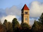 Clock tower in Riverfront Park, site of the 1974 World's Fair, in Spokane, Washington.