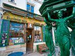 PARIS-DECEMBER 11: The Shakespeare and Co. bookstore on December 11, 2012 in Paris, Opened in 1951 by George Whitman near Notre Dame,is a reading library, specializing in English-language literature.