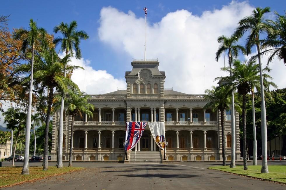 Iolani Palace in Honolulu, Hawaii.  The only royal palace in the United States.