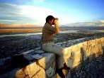 Woman, Landscape; Atacama Desert, El Norte Grande, Chile