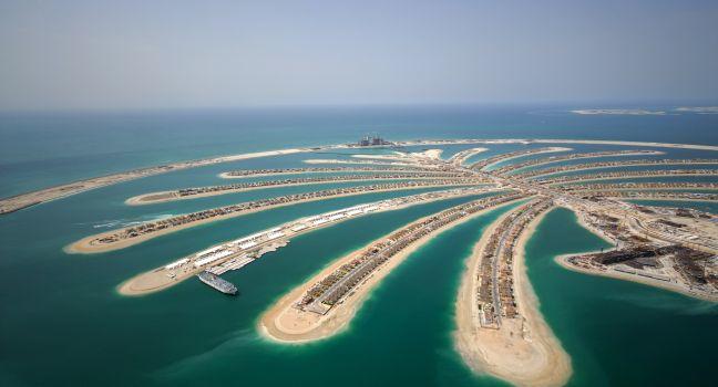 Jumeirah Palm Island Development In Dubai.
